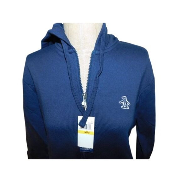 Penguin Size XXXL 3X Navy Blue Full Zip Hoodie Golf Sweatshirt Jacket NWT Plus - Picture 3 of 3